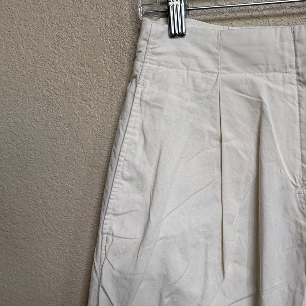 COS Wide Leg Linen-Blend Pants in Off-White